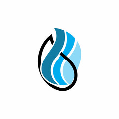 Water drop icon vector illustration design template