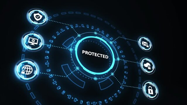 Cyber security data protection business technology privacy concept.