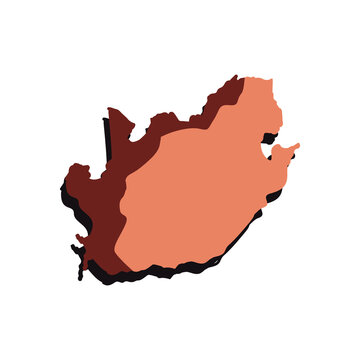 flat south africa map