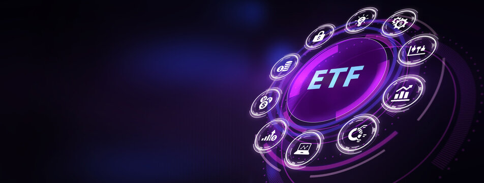 Exchange traded fund stock market trading investment financial concept. ETF