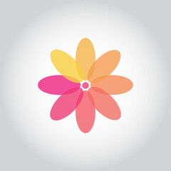 colorful flower logo vector design