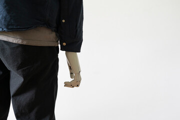 concept of modern technology, robotic human arm mechanism