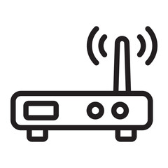 wireless router line icon