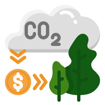 Carbon Offset Flat Icon