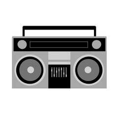 Radio drum icon. Music instrument silhouette. Creative concept design in 
cartoon style. illustration on white background.