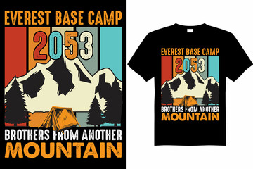 mountain t shirt Everest base camp design vector  adventure   lover cloths