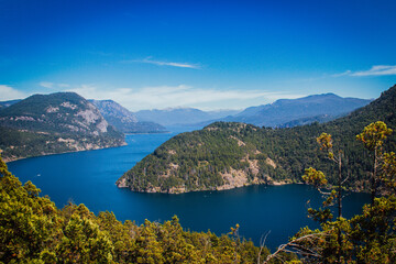 Fototapeta na wymiar lake in the mountains in Patagonia Argentina