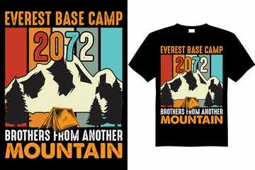 mountain t shirt Everest base camp design vector  adventure   lover cloths