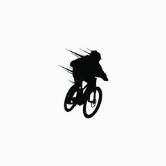 Fototapeta na wymiar silhouette of a bike, mountain bike