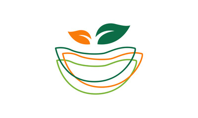 food organic service vector logo design