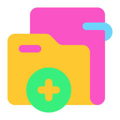 Obraz premium add folder Icon Illustration