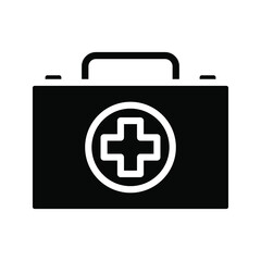Fototapeta premium Medical box icon. First aid kit sign. vector illutration