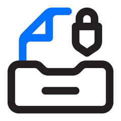 lock document Icon Illustration