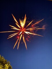 Yellow and Red Firework