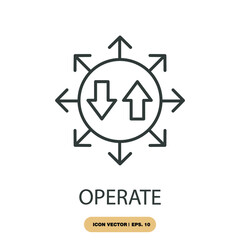 operate icons  symbol vector elements for infographic web