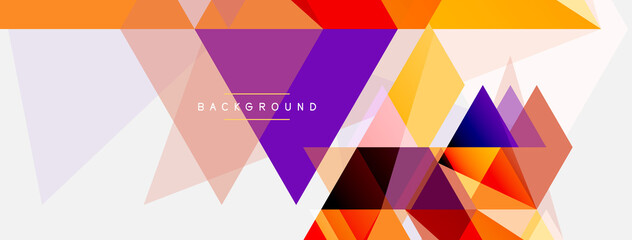 Mosaic triangles geometric background. Techno or business concept, pattern for wallpaper, banner, background, landing page