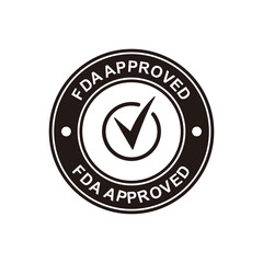 FDA Approved (Food and Drug Administration) icon, symbol, label, badge, logo, seal - obrazy, fototapety, plakaty