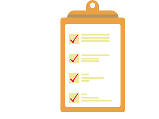 チェックリスト アンケート バインダー 書類 回答 アイコン ベクターイラスト