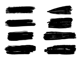 Set of Brush stroke, brush painted for Design Elements. grunge brush strokes. Abstract painted background templates. isolated on white background. vector illustration