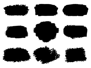 Set of Brush stroke, brush painted for Design Elements. grunge brush strokes. Abstract painted background templates. isolated on white background. vector illustration