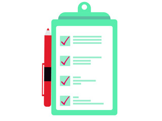 チェックリスト アンケート バインダー 書類 回答 アイコン ベクターイラスト