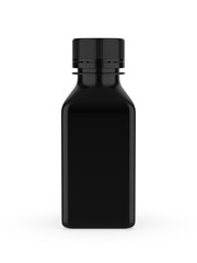 Blank screw cap bottle template, 3d render illustration.