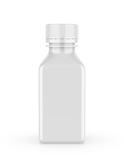 Blank screw cap bottle template, 3d render illustration.