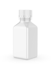 Blank screw cap bottle template, 3d render illustration.