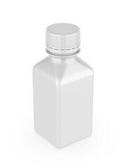 Blank screw cap bottle template, 3d render illustration.