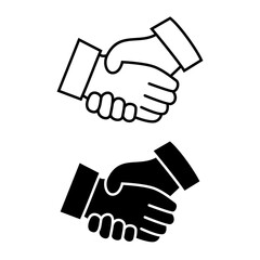 handshake icon vector illustration. agreement sign and symbol for business.