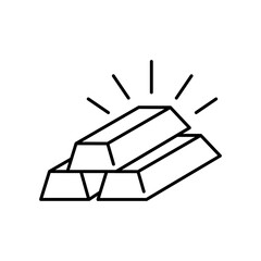 gold bar icon vector illustration. investment sign and symbol.