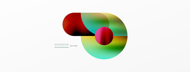 Circle geometric background. Metallic color shiny circles and round shapes. Vector Illustration For Wallpaper, Banner, Background, Card, Book Illustration, landing page