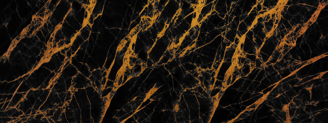 Naklejka na ściany i meble Black and golden marble texture for background or tiles floor decorative design.