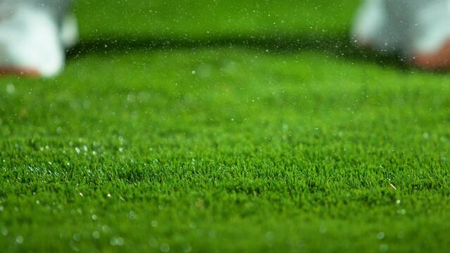 Super Slow Motion Shot of Perfect Golf Stroke at 1000 fps.