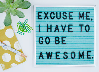 Morning motivation - Excuse me I have to go be awesome