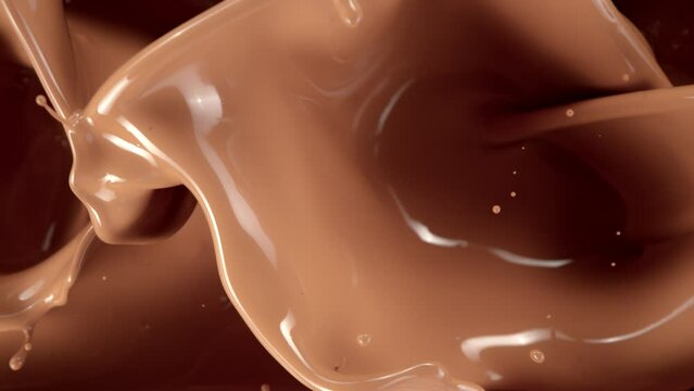 Super Slow Motion Shot of Splashing Makeup Cream at 1000 fps.