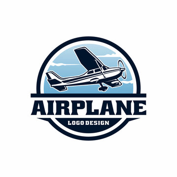 small airplane logo design vector