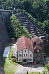 Bobertalsperre mit Staumauer Zapora Pilchowice na rzece Bóbr und Wasserkraftwerk Pilchowitz, bei Jelenia Góra, Polen, © GrebnerFotografie