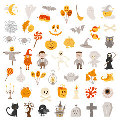Fototapeta premium Halloween-clipart-color