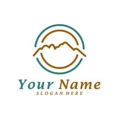 Mountain Logo Design Template. Mountain logo concept vector. Creative Icon Symbol