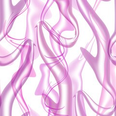 Abstract pink seamless pattern. The effect of smoke or steam. Twisted pattern, transparent in motion. Modern design. Endless background and wallpaper. For fabric and design.