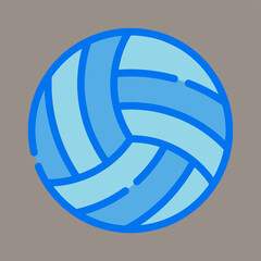 Icon, logo, vector illustration of volleyball isolated on gray background. suitable for sports, schools, patterns, designs and logos.