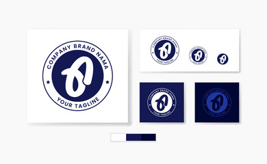 Letter B logo emblem stamp