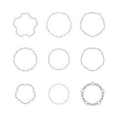 abstract vector decorative circle frame set