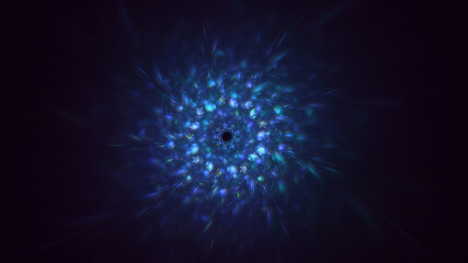 3D rendering abstract circle light background