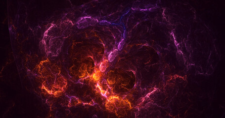 3D rendering abstract blue fractal light background