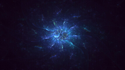 3D rendering abstract circle light background