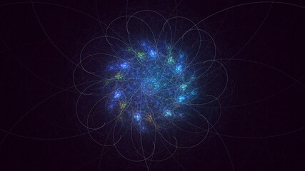 3D rendering abstract round light background