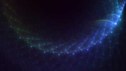 Fototapeta premium 3D rendering abstract multicolor fractal light background