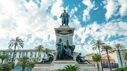 Fototapeta na wymiar Monument to Camillo Benso in Rome, Italy